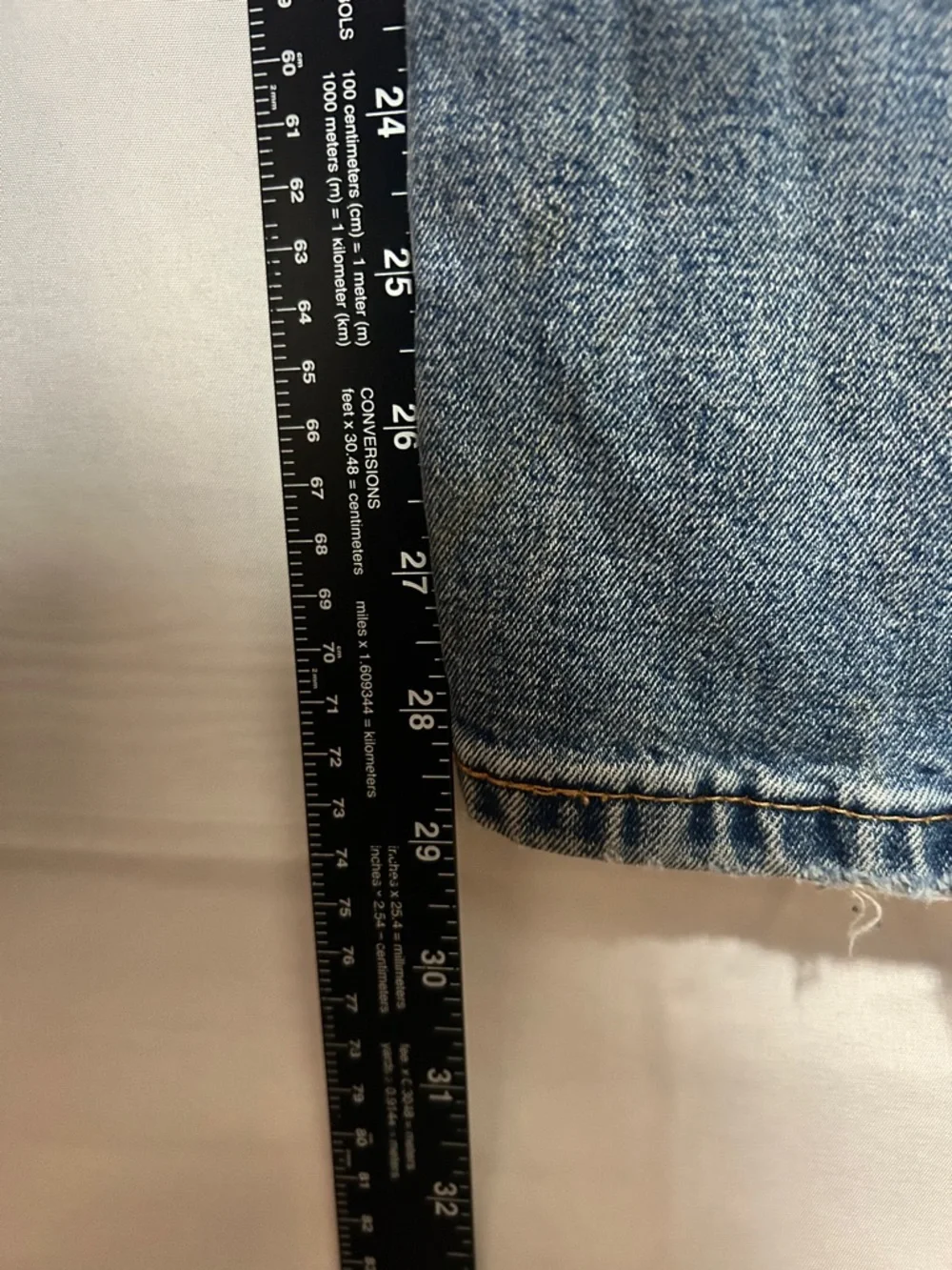 Levi's 505 Jeans 36x29 Blue Straight Leg Denim Classic Fit Distressed